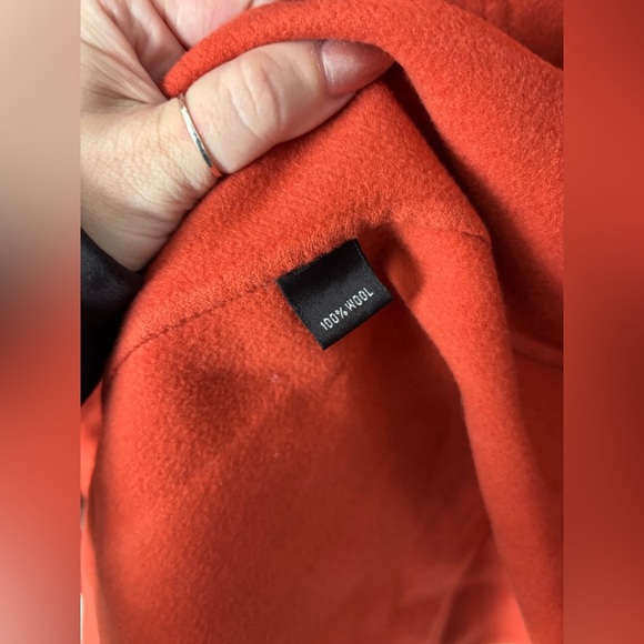 Ellen Tracy | 100% Wool Burnt Orange Sweater/Jacket | Size 12 - Picture 8 of 10